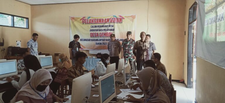 Camat Karanganyar Pantau Pelaksanaan Ujian Perangkat Desa
