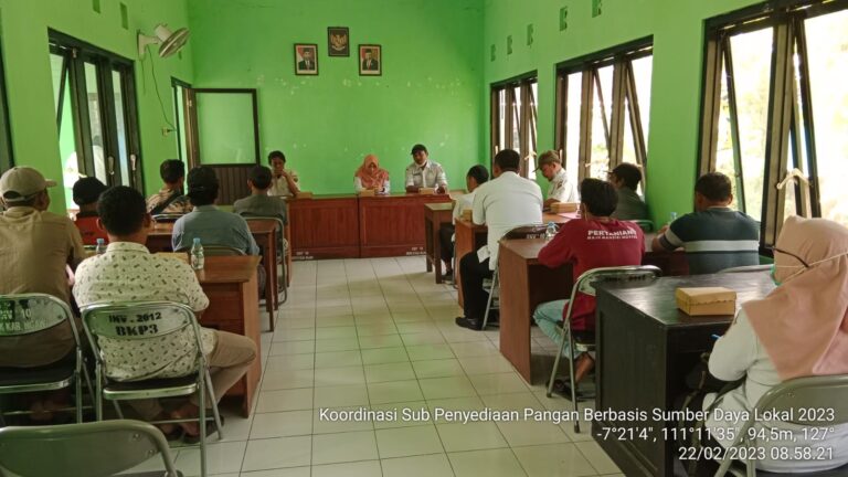 Koordinasi Sub Penyediaan Pangan Berbasis Lokal TA 2023 BPP Kec.Karanganyar
