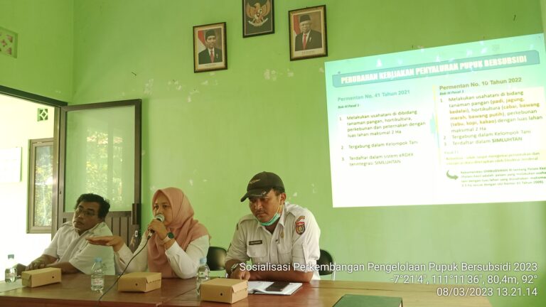 Sosialisasi Perkembangan Pengelolaan Pupuk Bersubsidi Tahun 2023 dan Prosedur Pendaftaran Pupuk Organik Layak Jual