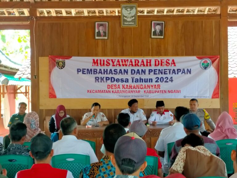 Musyawarah Desa Penetapan RKPDes Tahun 2024 Desa Gembol Kecamatan Karanganyar Kabupaten Ngawi