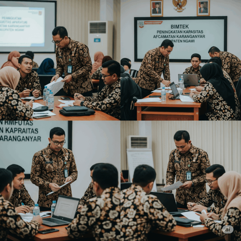 Bimtek Peningkatan Kapasitas Aparatur Kecamatan Karanganyar Kabupaten Ngawi