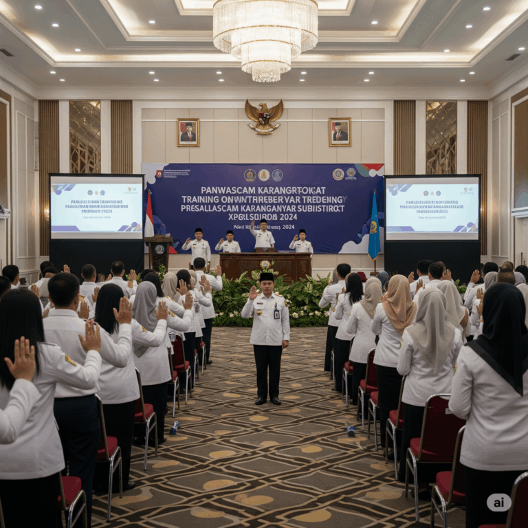 Pengambilan Sumpah,Pelantikan Dan Pembekalan Pengawas TPS Se- Kecamatan Karanganyar Pada Pilkada Serentak Tahun 2024 Panwascam Kecamatan Karanganyar