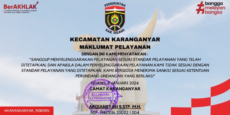 Kecamatan Karanganyar Teguhkan Komitmen Pelayanan Publik Melalui Maklumat Pelayanan Tahun 2024